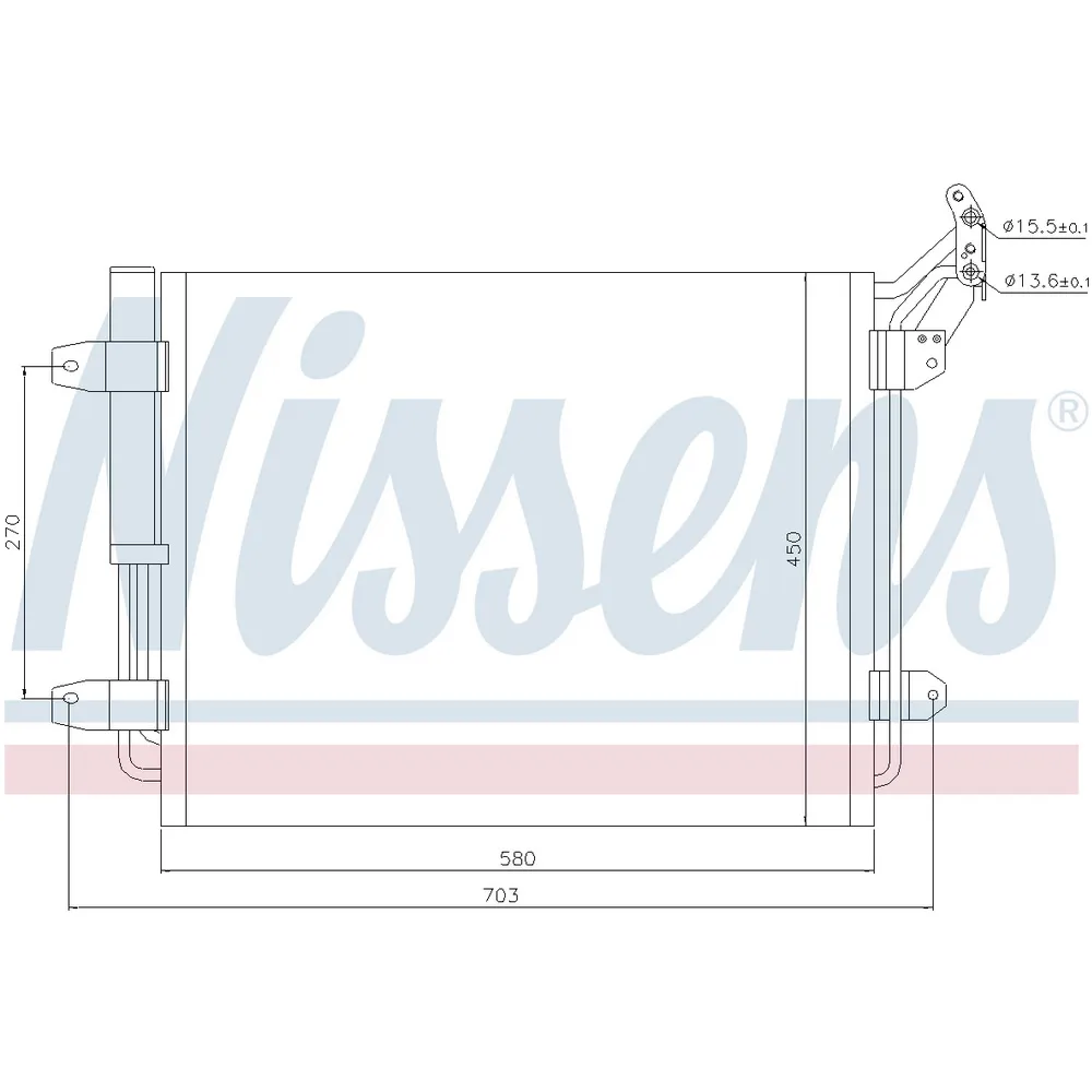Радиатор кондиционера VW Tiguan NISSENS 940138
