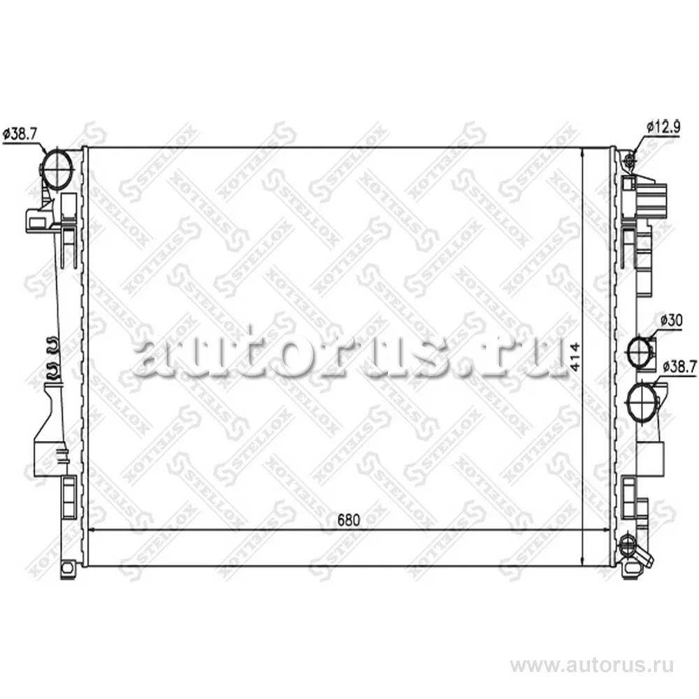 Радиатор системы охлаждения MB W639 Vito/Viano 3.2/3.7/2.2CDi 03> STELLOX 10-25401-SX