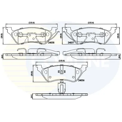 КОЛОДКИ ЗАД CHR VOYAGER III/VOYAGER IV 2.4/2.5/3.3/3.8 95- COMLINE CBP01164