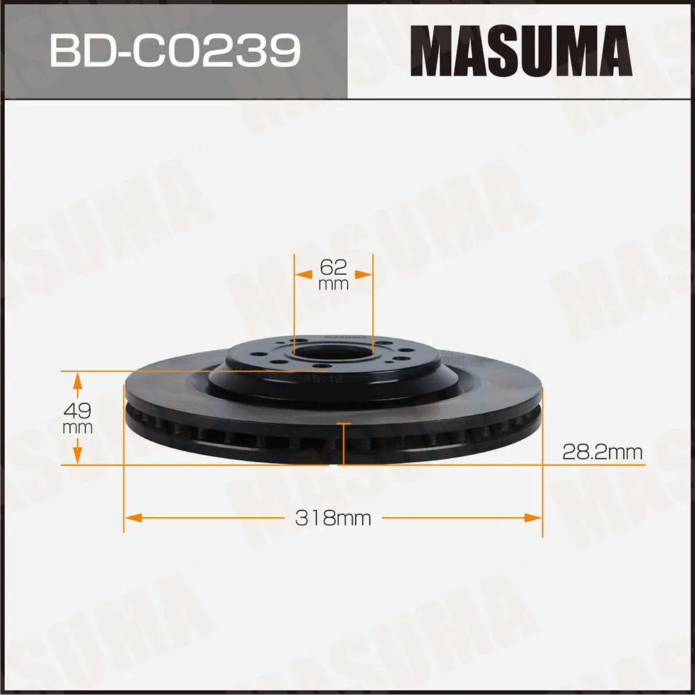 Диск тормозной передн. MASUMA BDC0239