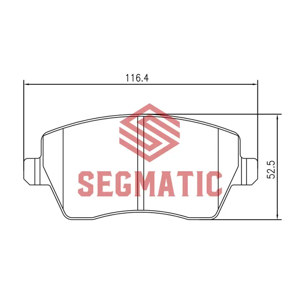 Колодка торм диск пер Renault Logan 1.6 2007-, Renault Duster 1.6 2012-, Nissan Almera 1.6 2012- SEGMATIC SGBP2560