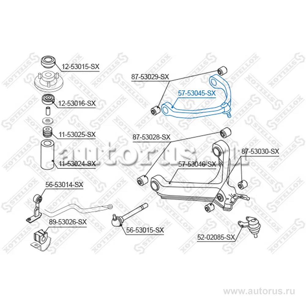 Рычаг верхний KIA Sportage 96-00 STELLOX 57-53045-SX