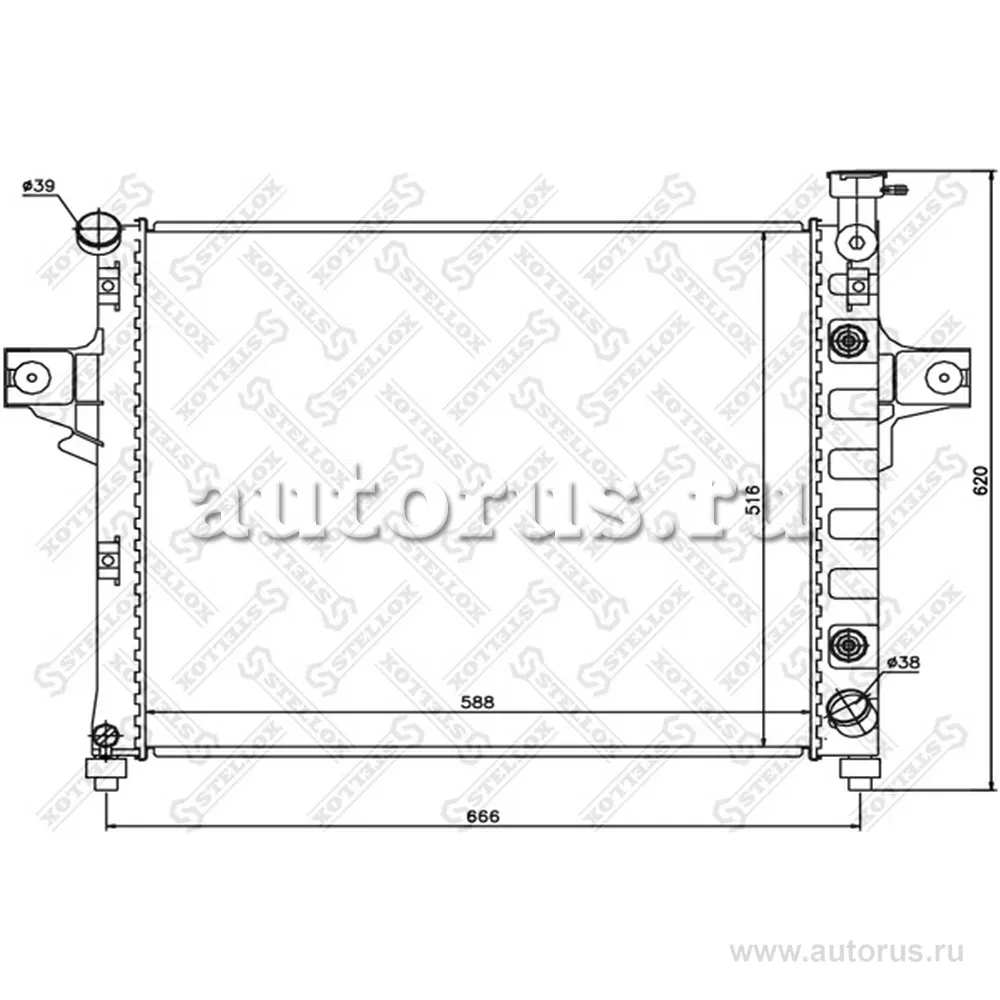 Радиатор системы охлаждения АКПП Jeep Cherokee/ Grand Cherokee 4.7 STELLOX 10-25635-SX