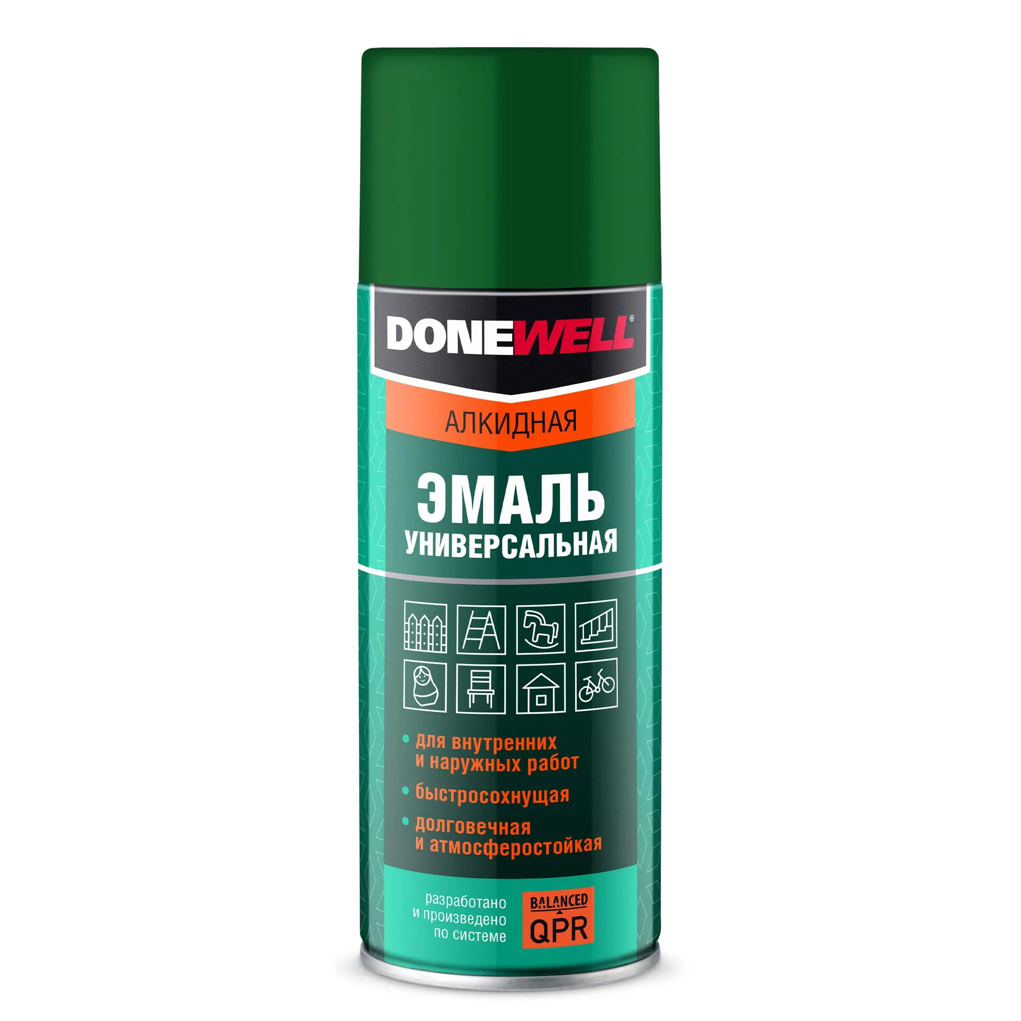 Эмаль DONEWELL универсальная зеленая DONEWELL DONEWELL DW10081