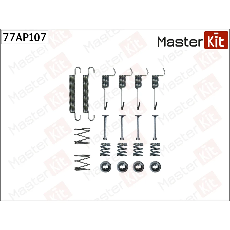 Комплект установочный барабанных колодок Kia RIO II (JB) 2005 - MASTERKIT 77AP107