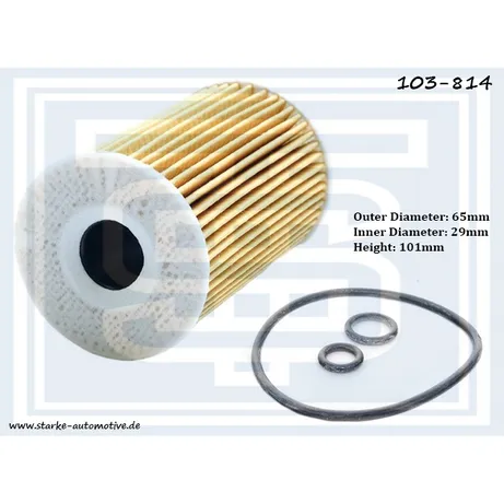 Фильтр масляный AUDI A4 (8K)-AUDI A6 (4G) / VW GOLF VII/PASSAT (B7)/T-5 2,0TD STARKE 103-814