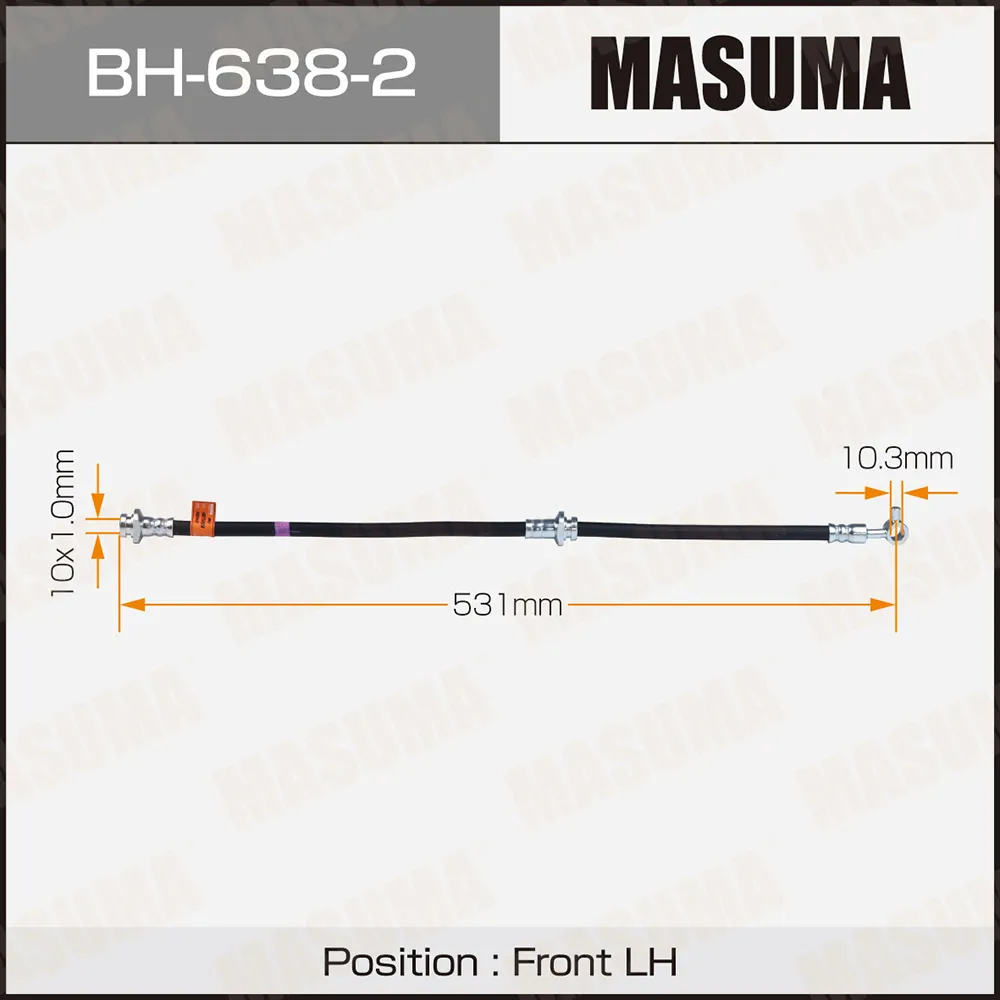 Шланг тормозной передний L NISSAN TEANA MASUMA BH-638-2