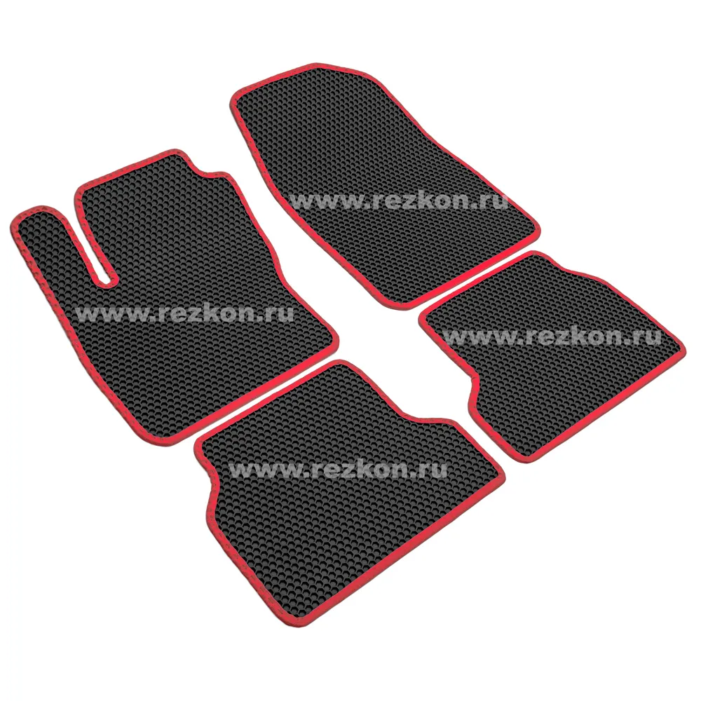 Коврики в салон EVA Соты Ford Focus II (08-11) Красный кант Rezkon 9116010104
