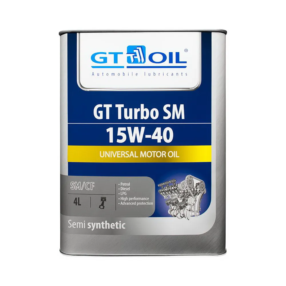 Масло моторное GT OIL GT Turbo SM 5W-40 полусинтетическое 4 л 8809059407042