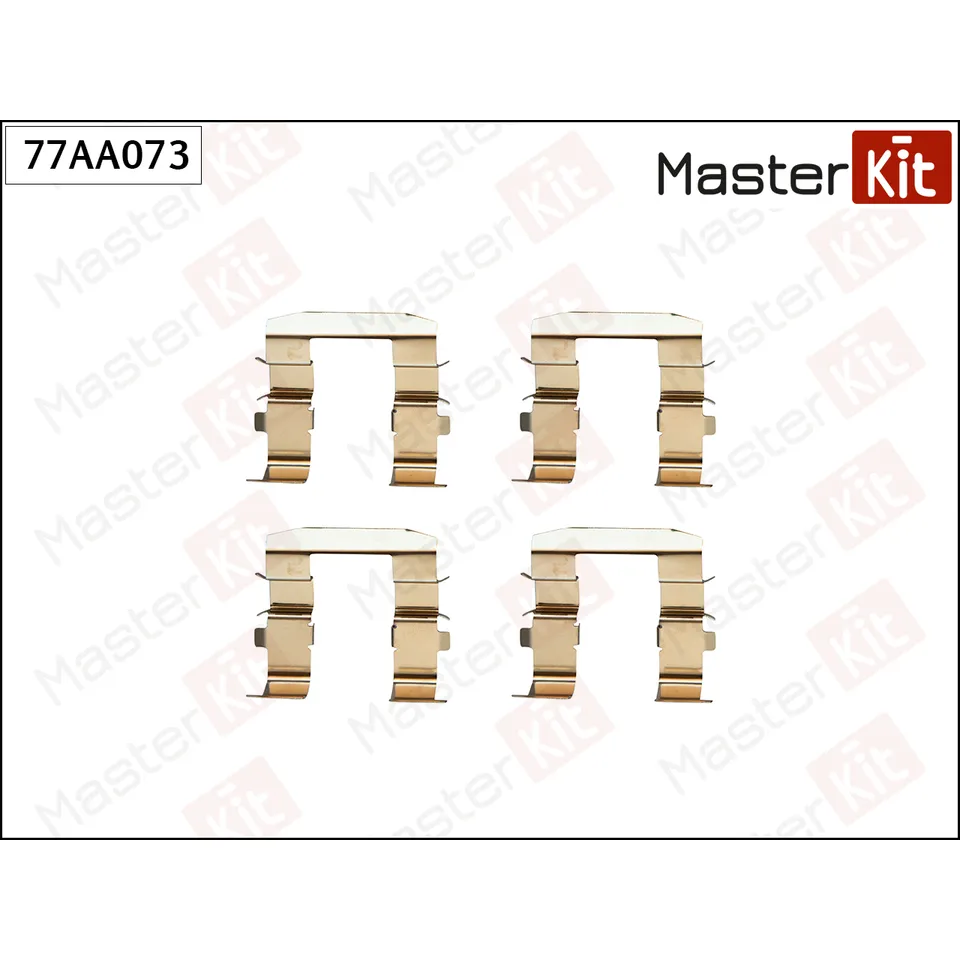 Комплект учтановочный тормозных колодок KIA Sorento 02- MASTERKIT 77AA073