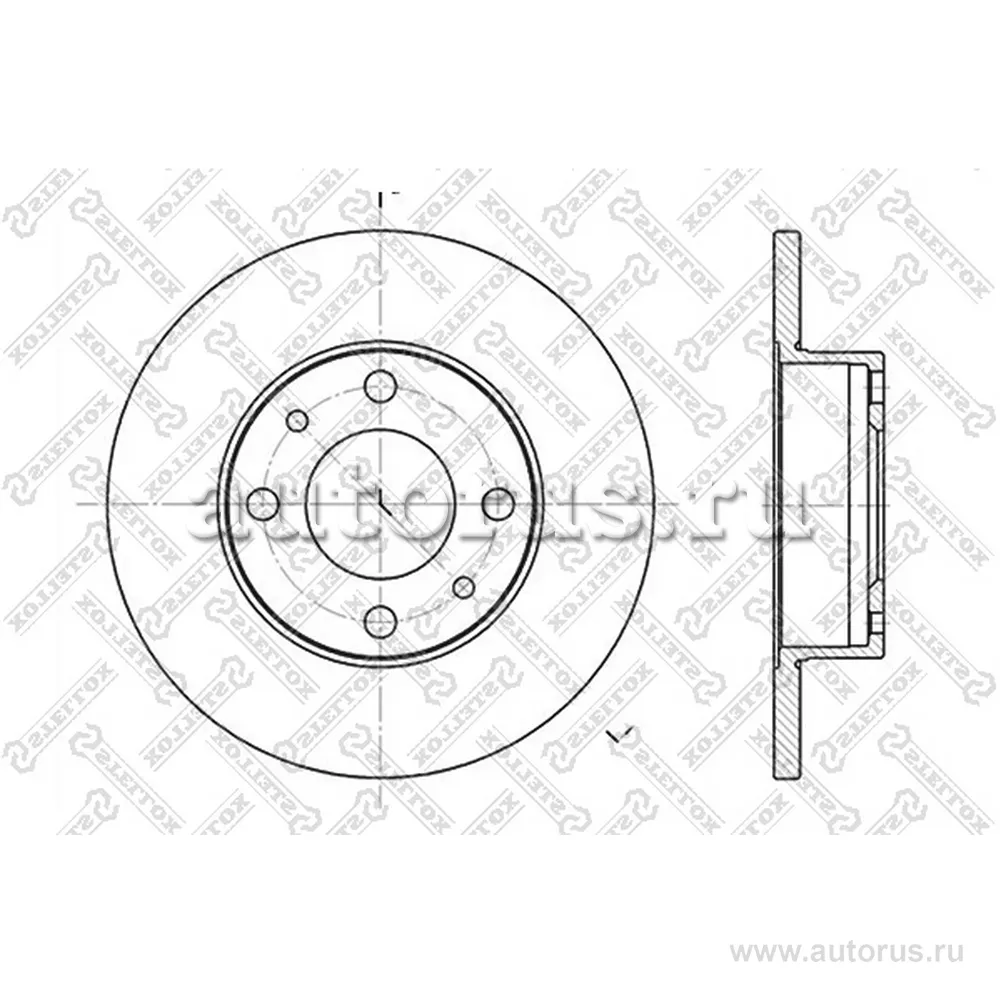 Диск тормозной передний FIAT PANDA/RITMO/UNO ALL 227X10.8/45.8 STELLOX 60202302_SX