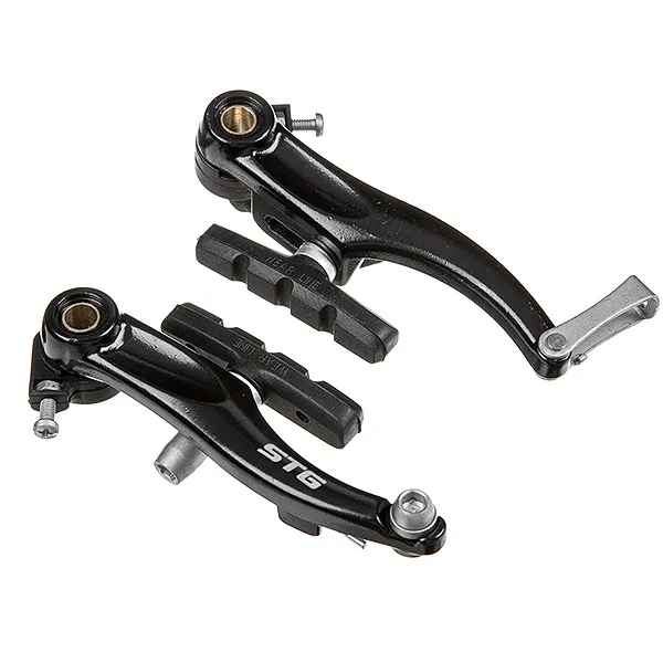 Тормоз v-brake STG 7 HJ-612AD7-BK (в компл. входит: 2 рычага 100 мм, 2-е колодки 60 мм, напр задние STG Х92171