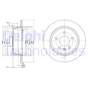 Диск тормозной задний DELPHI BG3241
