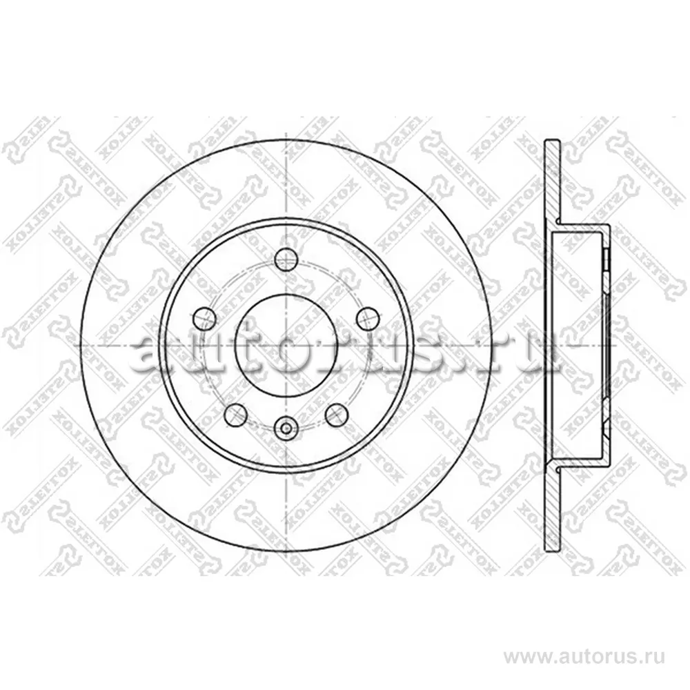 Диск тормозной задний OPEL ASTRA 1.6-2.2D 97> STELLOX 60203631_SX