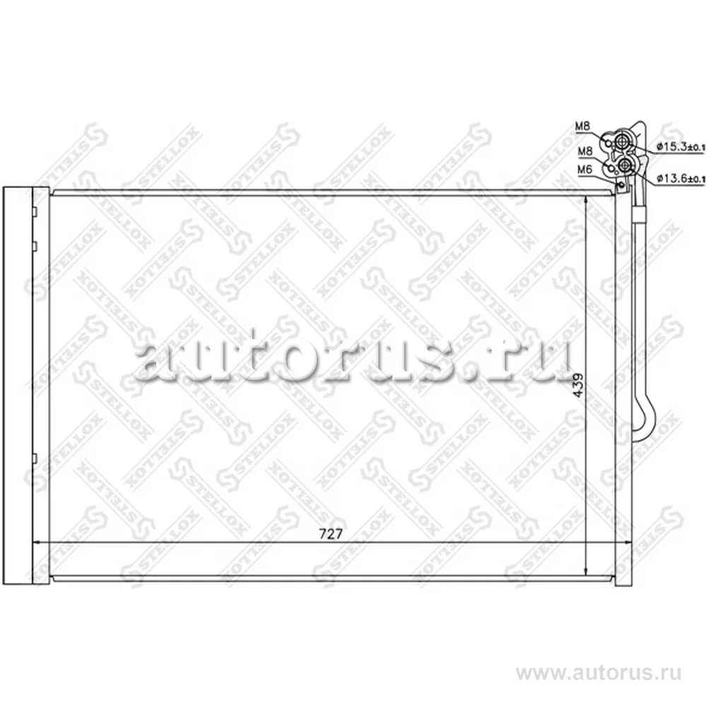 Радиатор кондиционера VW Touareg 3.0 TDI 10> STELLOX 10-45736-SX