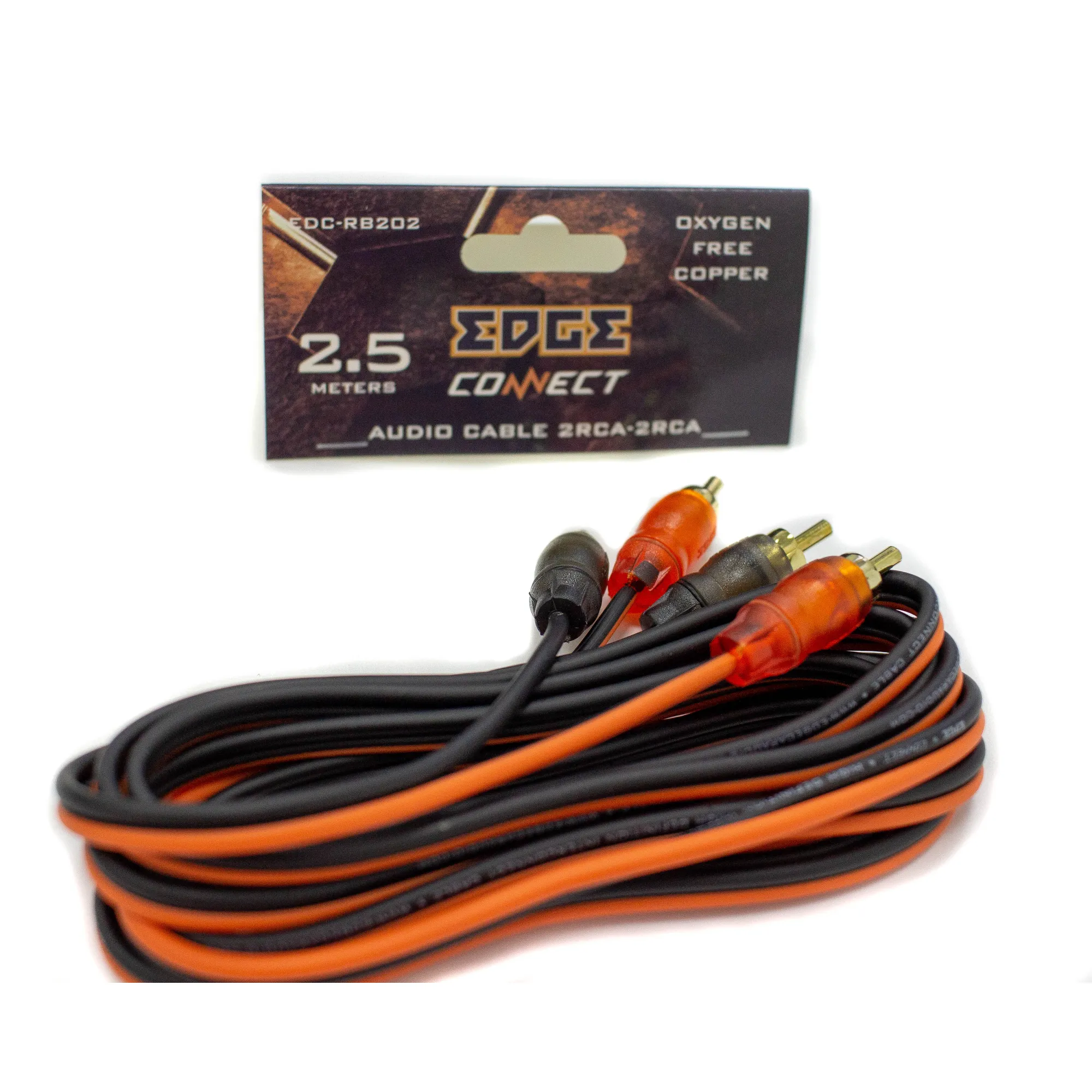 Кабель edc-rb202 межблочный медный 2rca-2rca - 2.5 м EDGE EDC-RB202