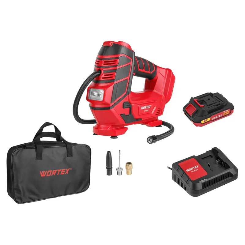 Аккум. компрессор WORTEX CTI 1811 в кор. ALL1 МЕГА АКЦИЯ (16 PSI / 11 бар / 1100 кПа, цифровой моном WORTEX 1325446