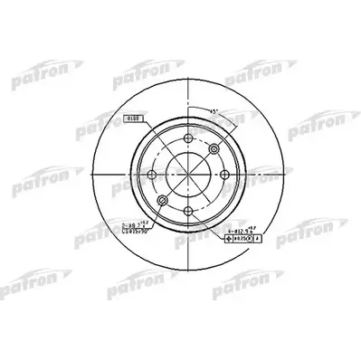 Диск тормозной передний PEUGEOT: 406 95-04, 406 BREAK 96-04 PATRON PBD2782