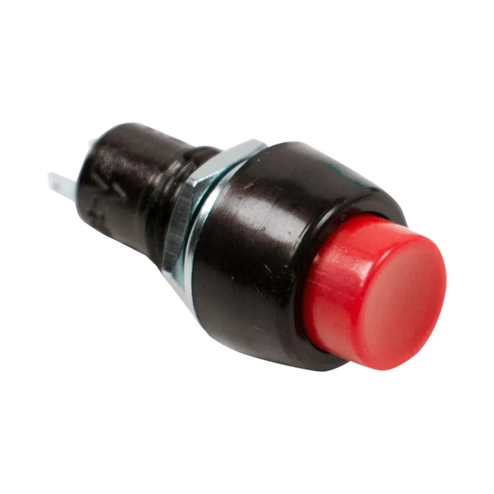 Выключатель-кнопка 250V 2А (2с) OFF-(ON) Б/Фикс красная Micro (PBS-20В),, Max Вт REXANT 36-3080