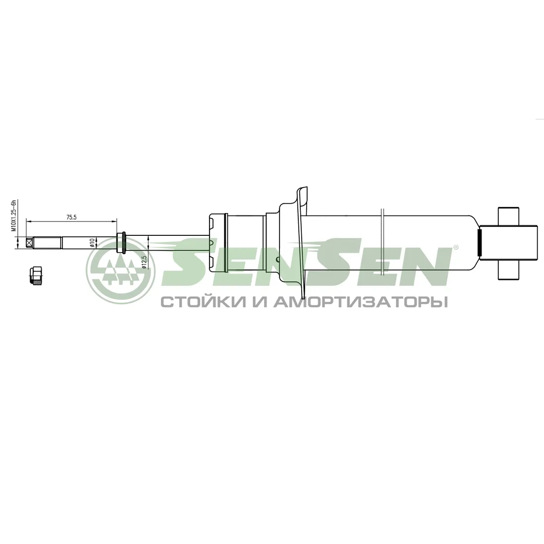 Амортизатор NISSAN PRIMERA P10/P11 пер.газ. SENSEN 32130047
