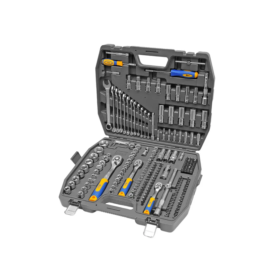 Набор инструмента 1/2Dr, 3/8Dr и 1/4Dr 218 пр, KRAFT KT 700684