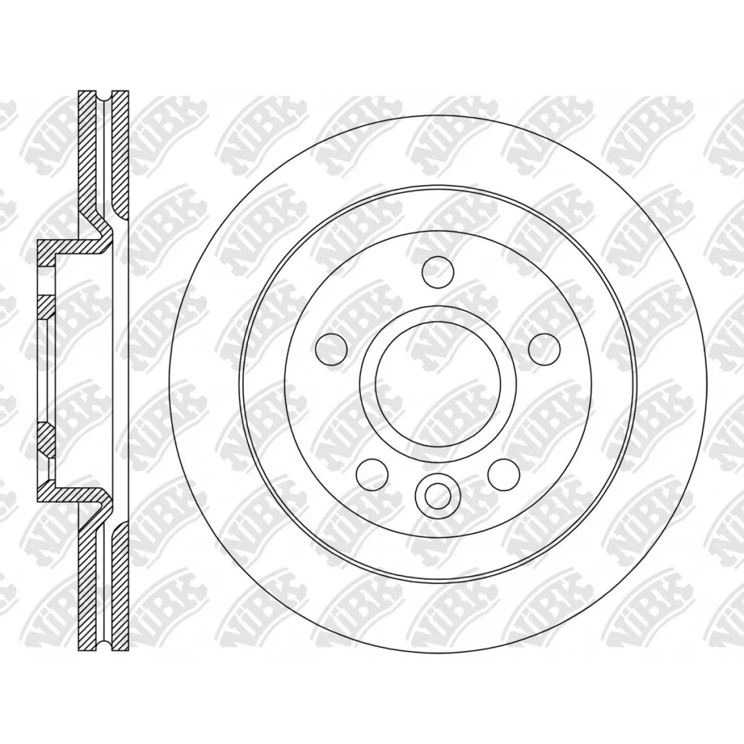 Диски тормозные перфорированные для GEELY TUGELLA NIBK RN2258DSET