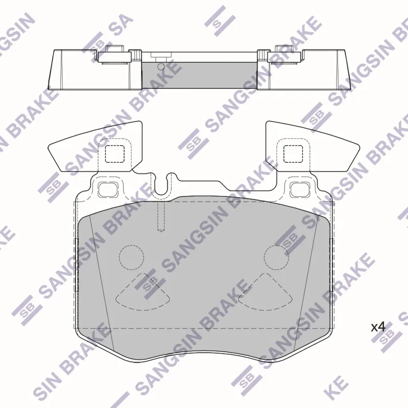 Колодки тормозные MB GLC300 19- передн. SANGSIN BRAKE SP4348