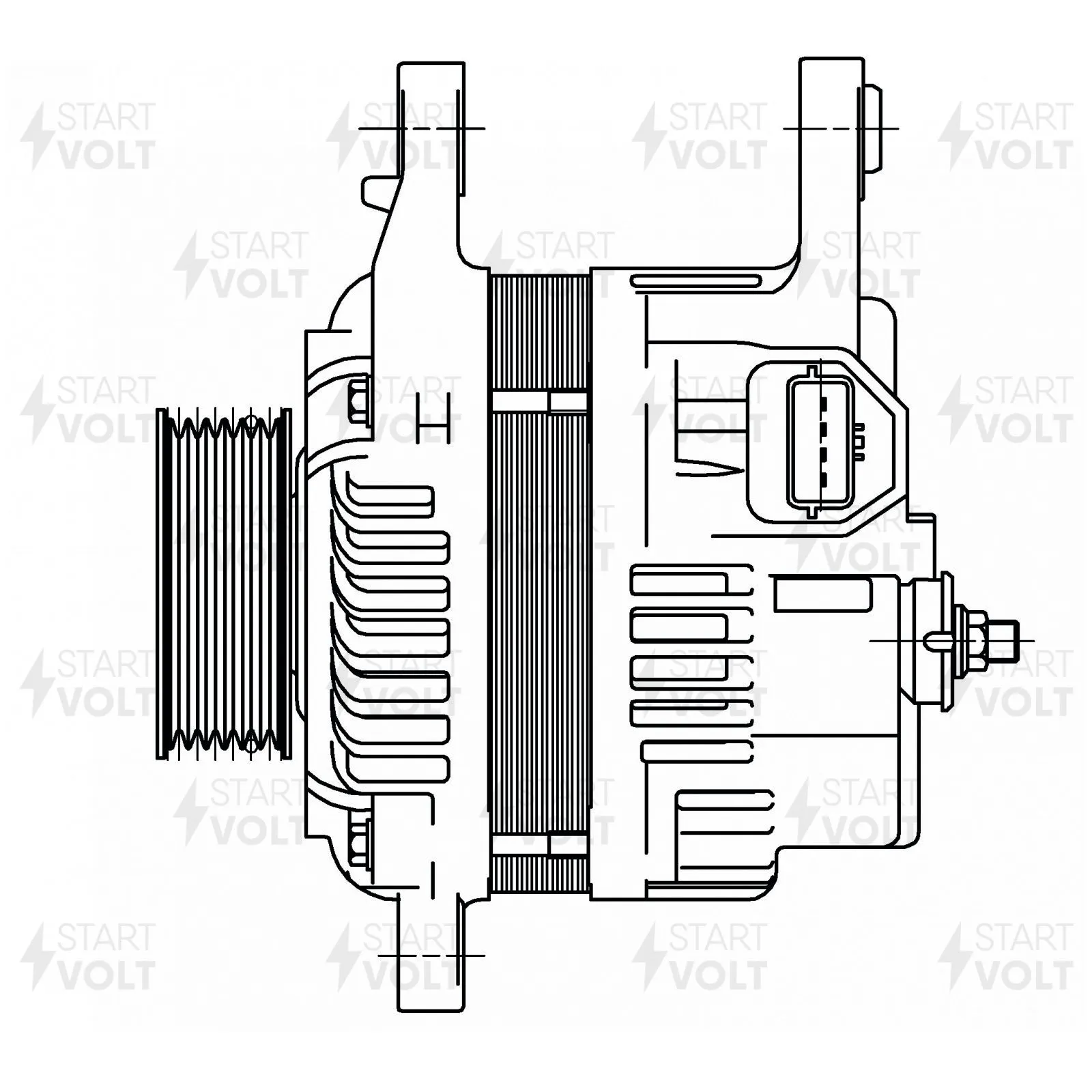 Генератор 90A для Mitsubishi L200 (06-) 2.5TD STARTVOLT LG 1112