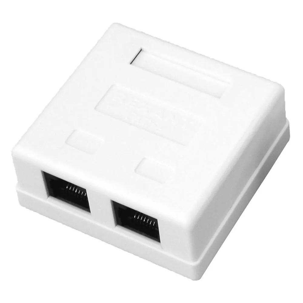Розетка компьютерная внешняя, 2-порта RJ-45 (8P8C), UTP неэкранированная, категория 5e REXANT 03-0151