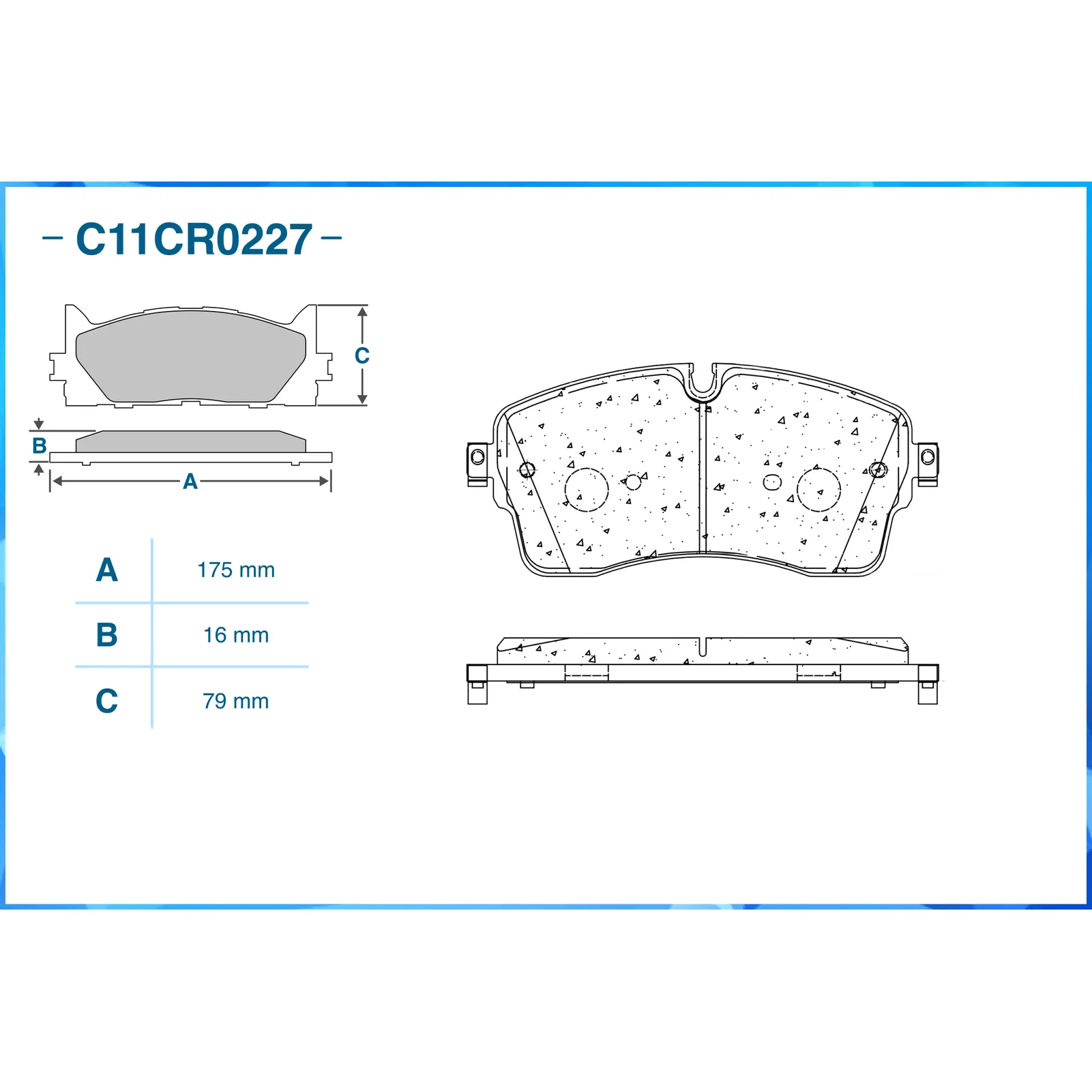 Колодки передние LAND ROVER Discovery V 2016->/RR IV 2012-> CWORKS C11CR0227