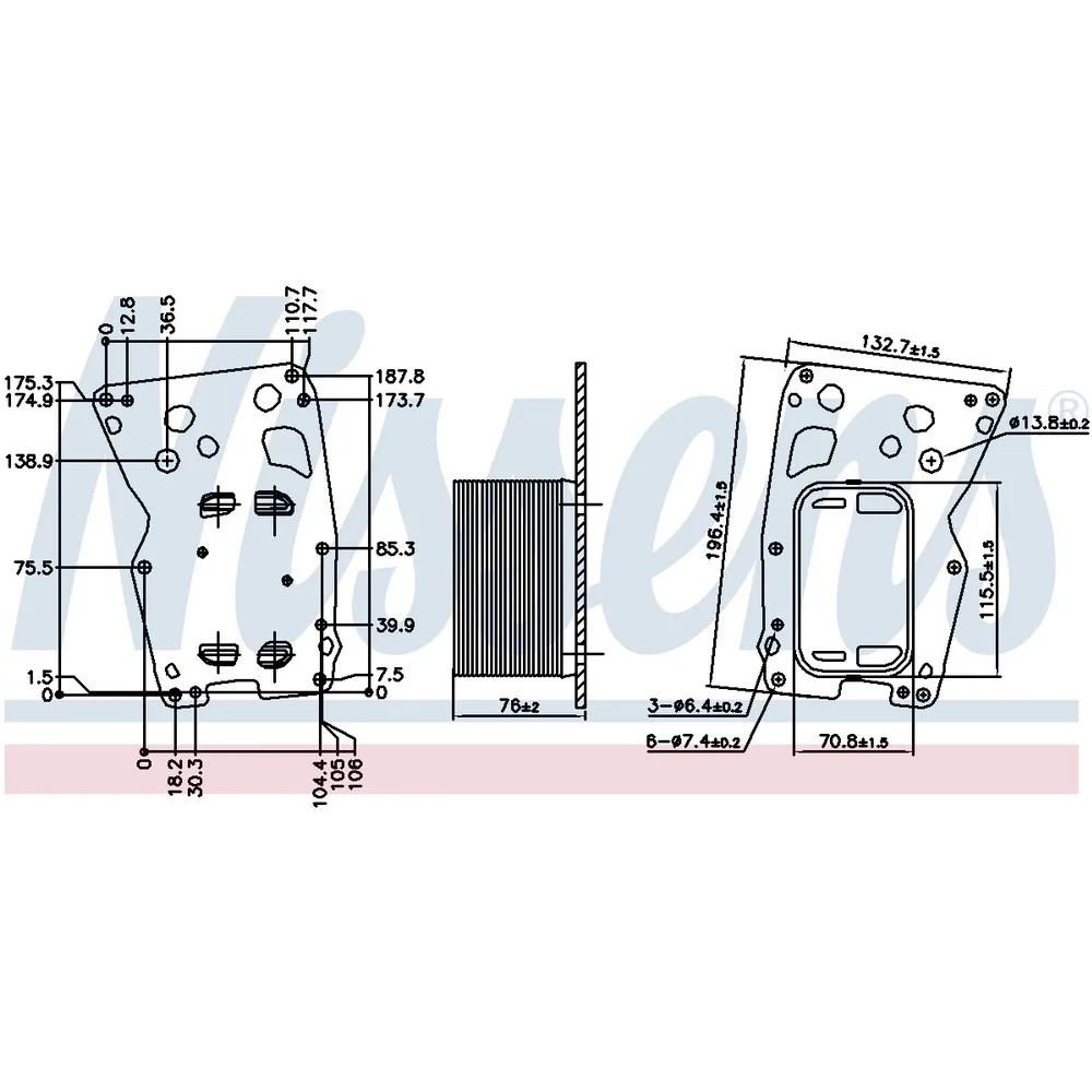 Теплообменник BMW: E84; E90 - F07; F10 ; F15; F20 -F25; F30 - F34; F80; F82 - F85; F87; B47; M47; N4 NISSENS 90902