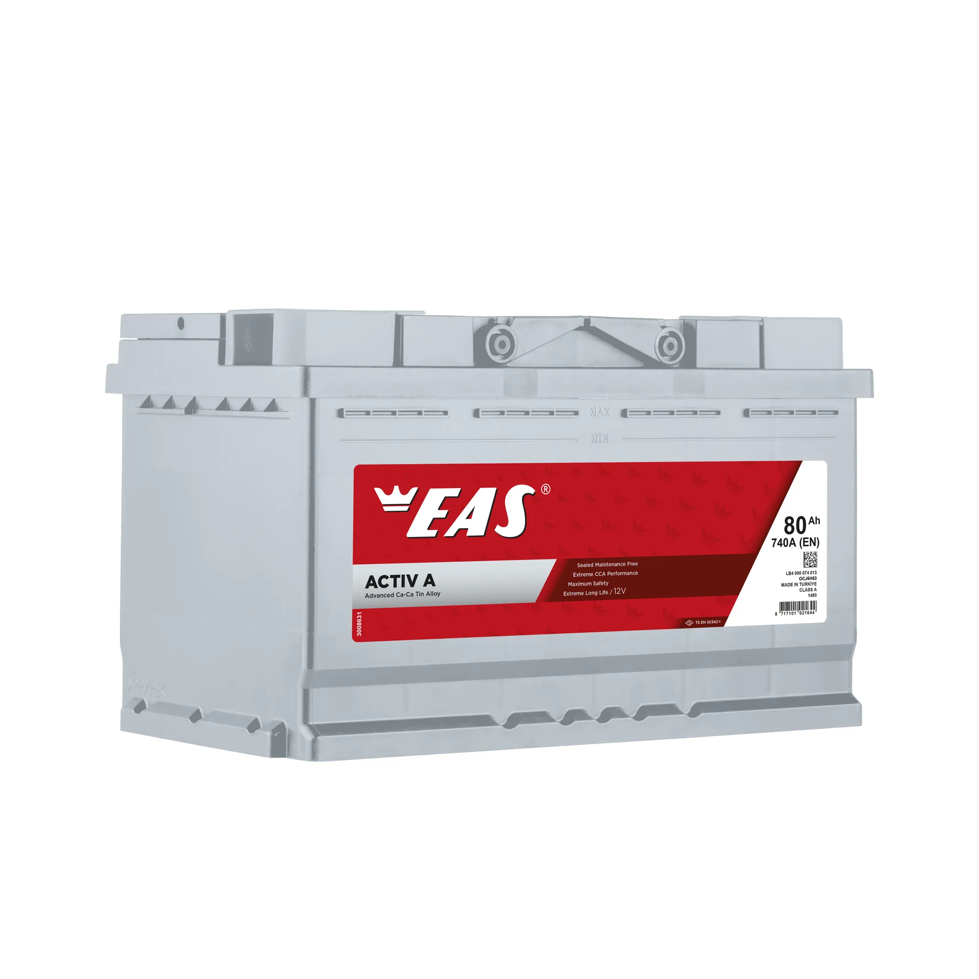 Аккумулятор EAS DIN 80 А/ч Обратная 315x175x175 EN740 А