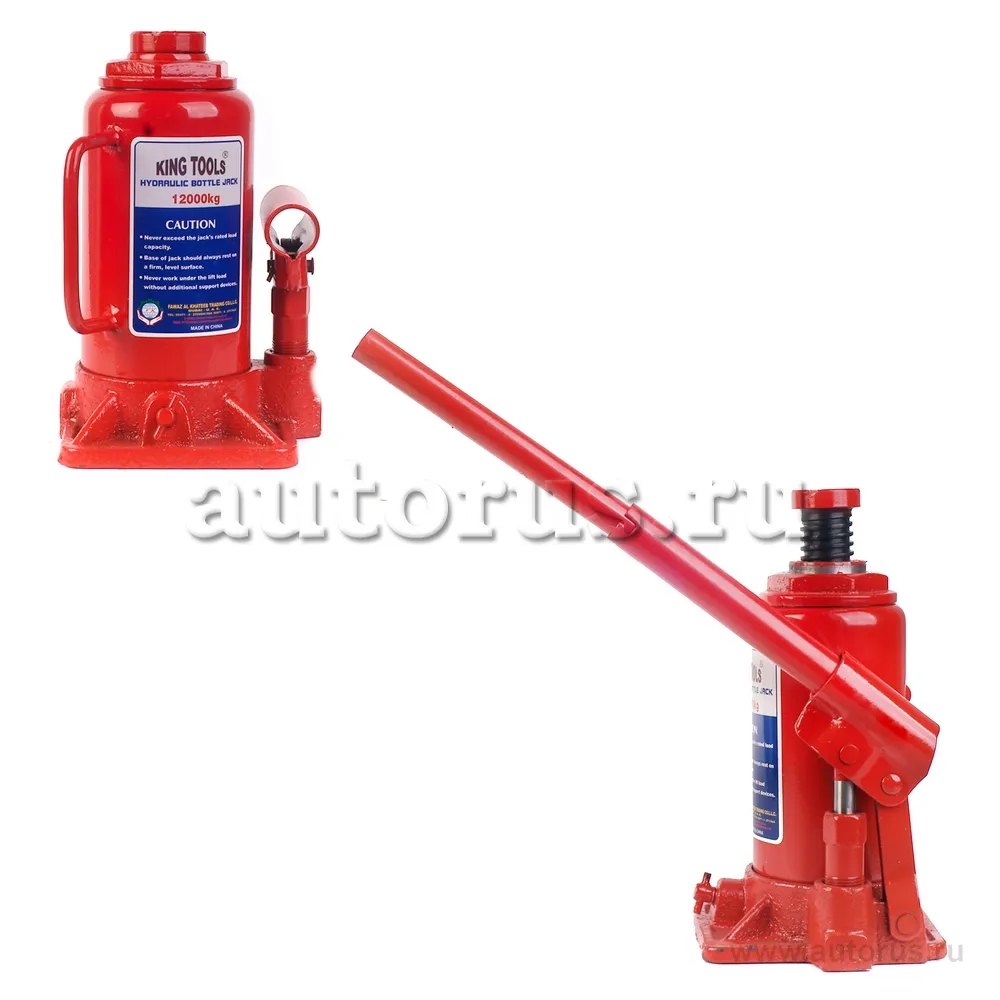 Домкрат гидравлический бутылочный 12т 240-485 мм King Tools HJ12T