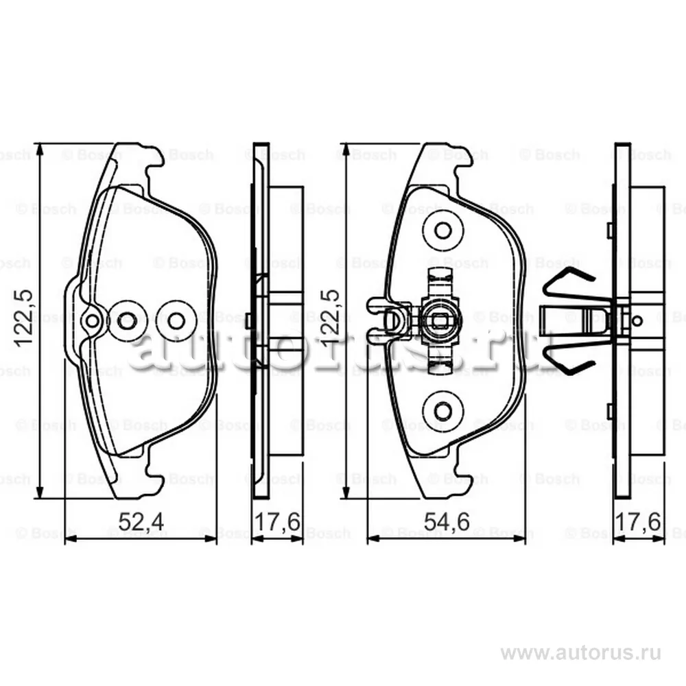 Колодки тормозные задние, Premium-2 BOSCH 0 986 495 105