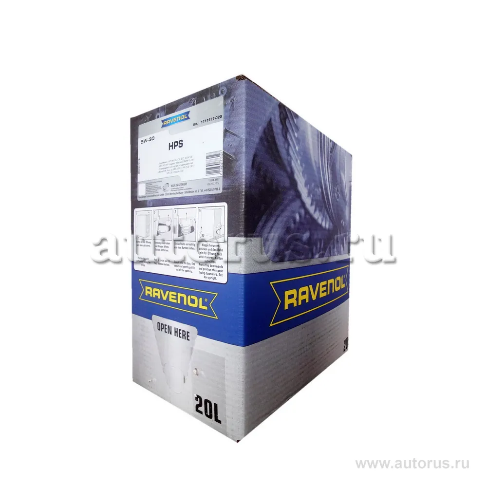 Моторное масло RAVENOL HPS SAE 5W-30 (20л) ecobox 1111117-B20 (4014835773127)