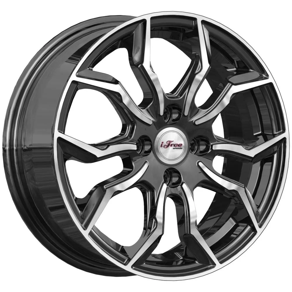 Диск литой R15 6J 4x98/58.5 ET33 IFREE Бохо Блэк Джек 745800