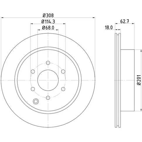 Диск тормозной задний NISSHINBO ND2032K