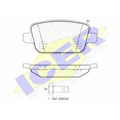 Колодки задние FORD /VOLVO /LAND ROVER ICER 181801
