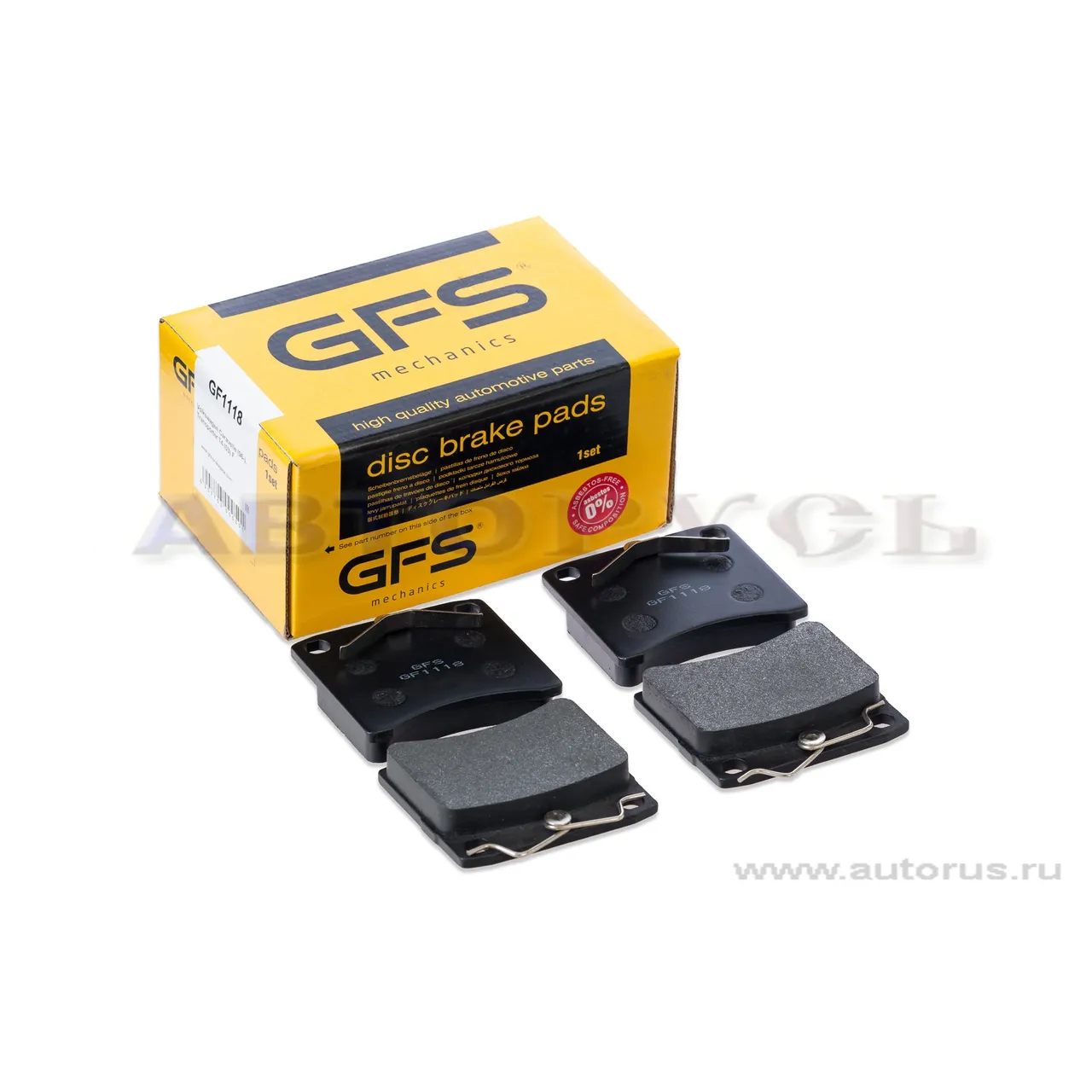 Колодки тормозные дисковые передние VOLKSWAGEN CARAVELLE (96-).TRANSPORTER T4 (03) GFS GF1118