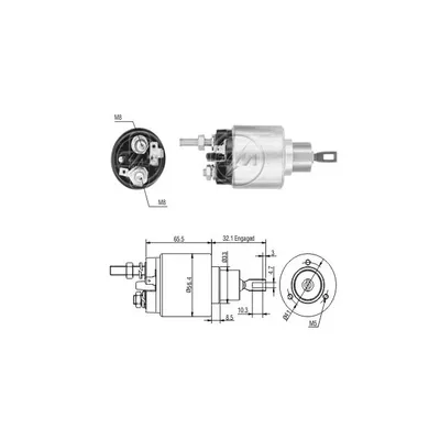 Реле втягивающее VW T3 ERA ZM876