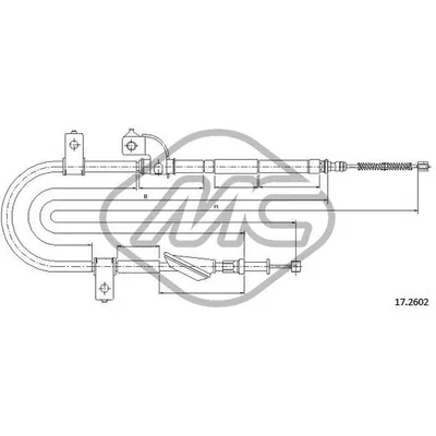 Трос ручника SUB IMPREZA ALL DX-RH Metalcaucho 83300