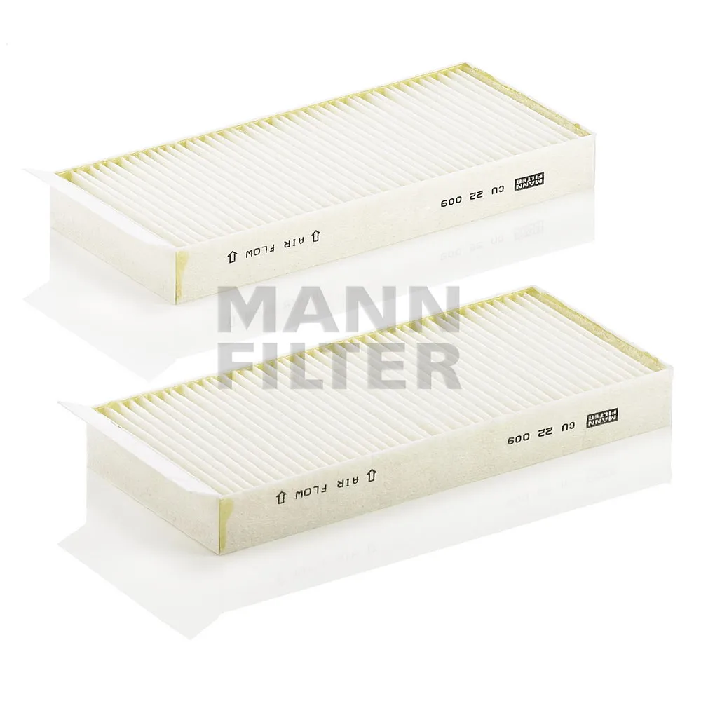 Фильтр салонный (компл.2шт.) MANN CU 22 009-2 SSANG YONG Action/Kyron all 06-> MANN-FILTER CU 22 009-2