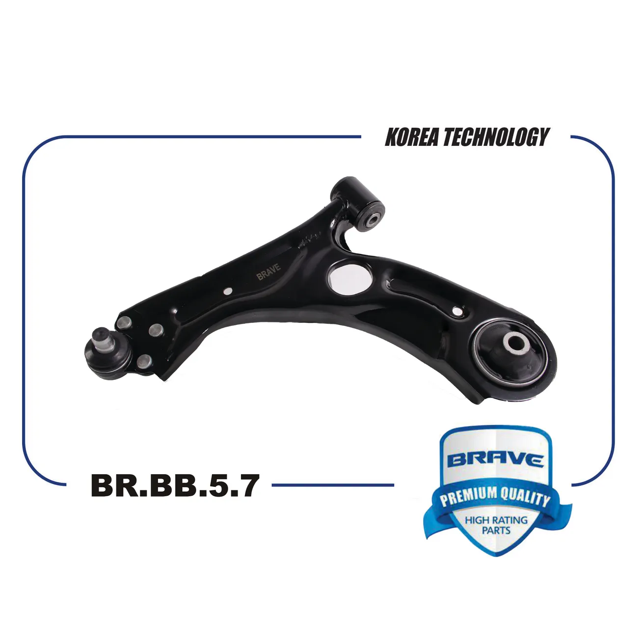 Рычаг подвески левый 95940539 BR.BB.5.7 CHEVROLET Aveo T300 11-, Cobalt, в сборе BRAVE BRBB57