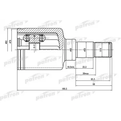 ШРУС внутренний левый 26x40x24 FORD TRANSIT CONNECT (TC PATRON PCV1486