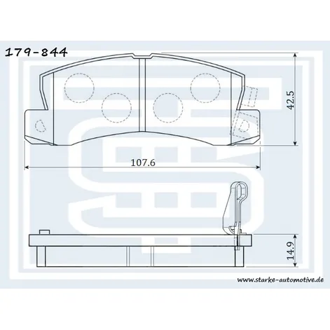 Колодки тормозные зад. TOYOTA CAMRY (V10/V20) / CARINA E (T19) / COROLLA (E11) STARKE 179-844
