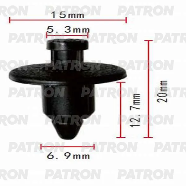 Клипса пластмассовая GM, Lexus, Mitsubishi, Subaru, Suzuki, Toyota прим PATRON P370131