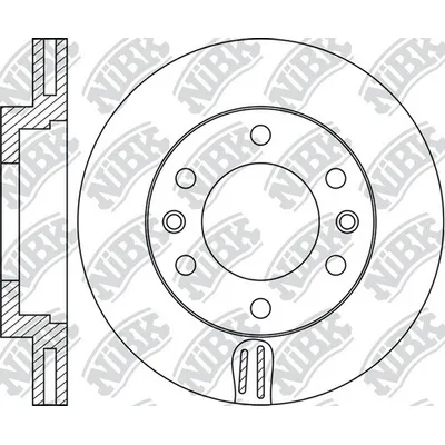 Диск тормозной передний KIA CARNIVAL 2006-> /VENT D=300MM NIBK RN1915