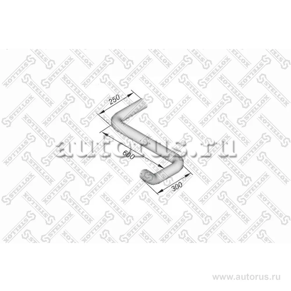 Труба глушителя средняя 3-изг MB 1733,1 STELLOX 8203648_SX
