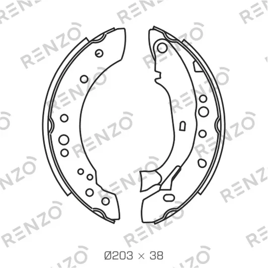 Колодки барабанные RENZO RZ066