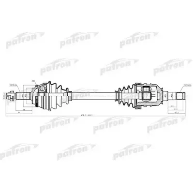 Полуось лев PONTIAC: VIBE 03-06 \ TOYOTA: MATRIX 03-06, PR PATRON PDS6235
